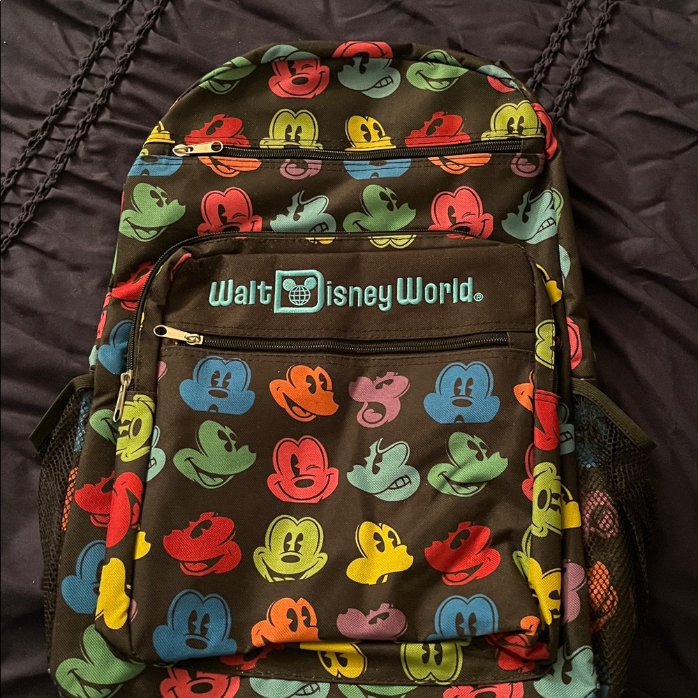 Walt Disney World Large Colorful Mickey Mouse Backpack